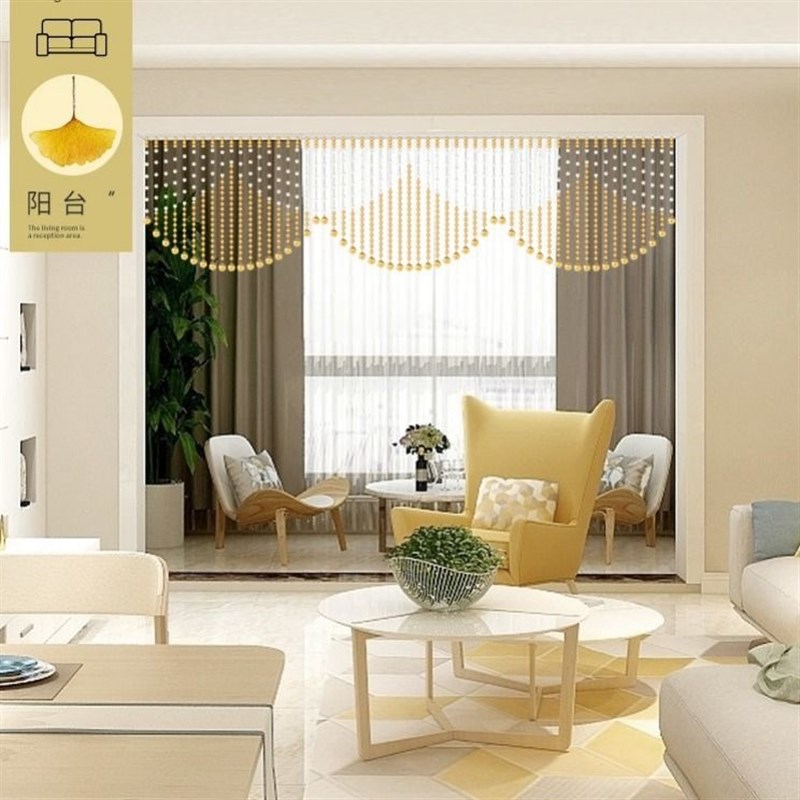 水晶珠帘客厅装饰挂帘玄关卧室隔断帘成品欧式餐厅软隔断家用挂帘