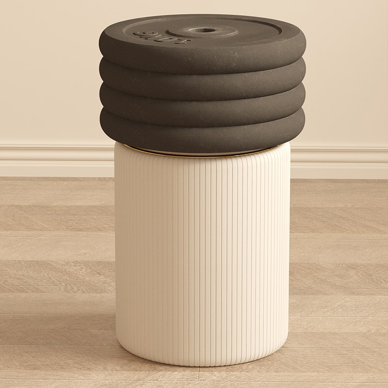 化妆凳家用梳妆台椅子卧室可收纳储物凳子客厅轻奢椅美甲圆凳矮凳