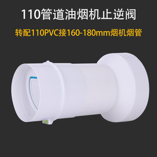 110PVC管道专用油烟机止逆阀厨房烟道止回阀连接160-180排烟软管