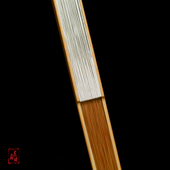 储诚业制9 18方老料玉竹折扇刮棱刮宓文玩扇老竹扇子定制 95寸16