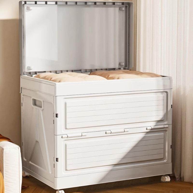 衣服收纳箱带滑轮被子衣物玩具大容量储物箱子折叠带盖整理箱