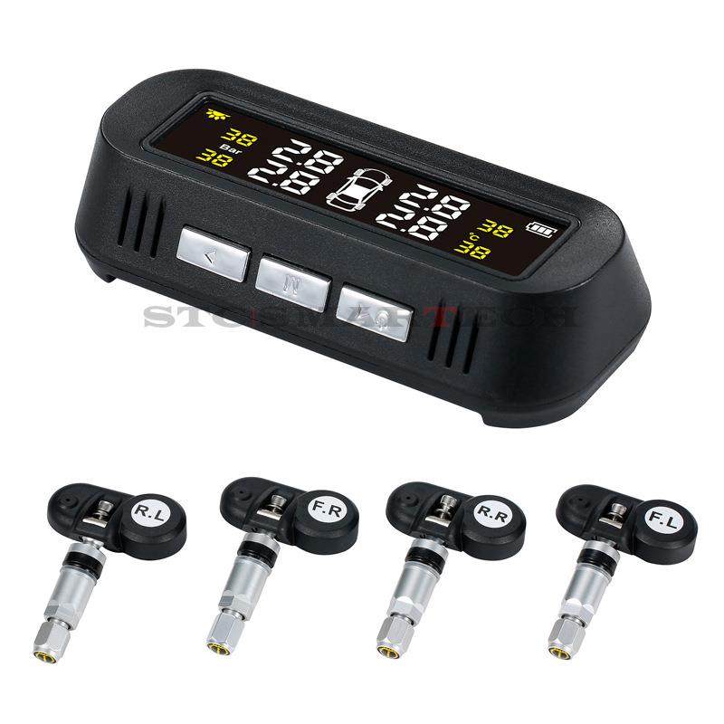 隐藏粘胎压监测器可选内置外置太阳能充电粘贴式胎压监测TPMS