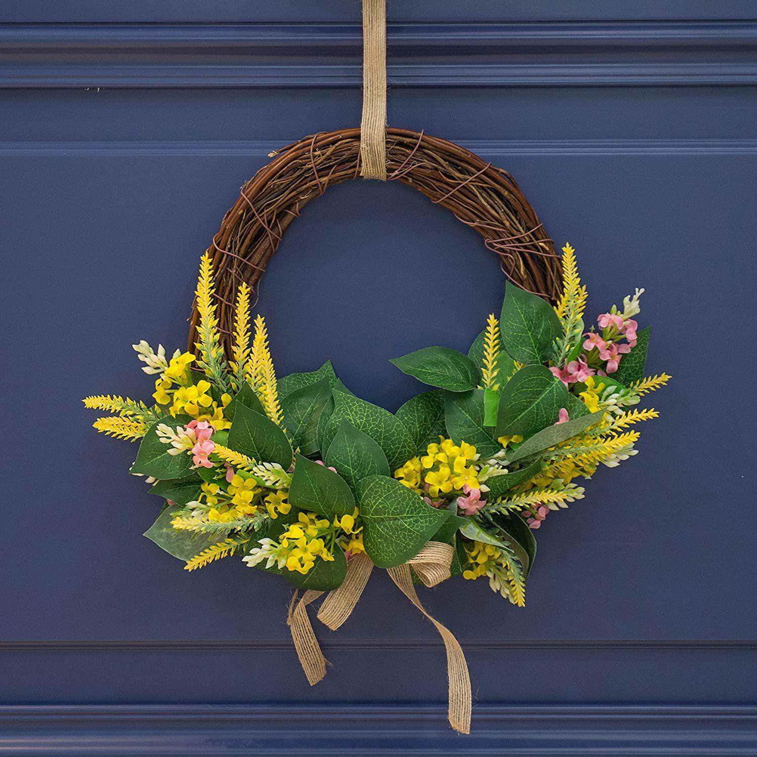 新品人造仿真花环家居门挂饰美式田园节日橱窗装饰挂件
