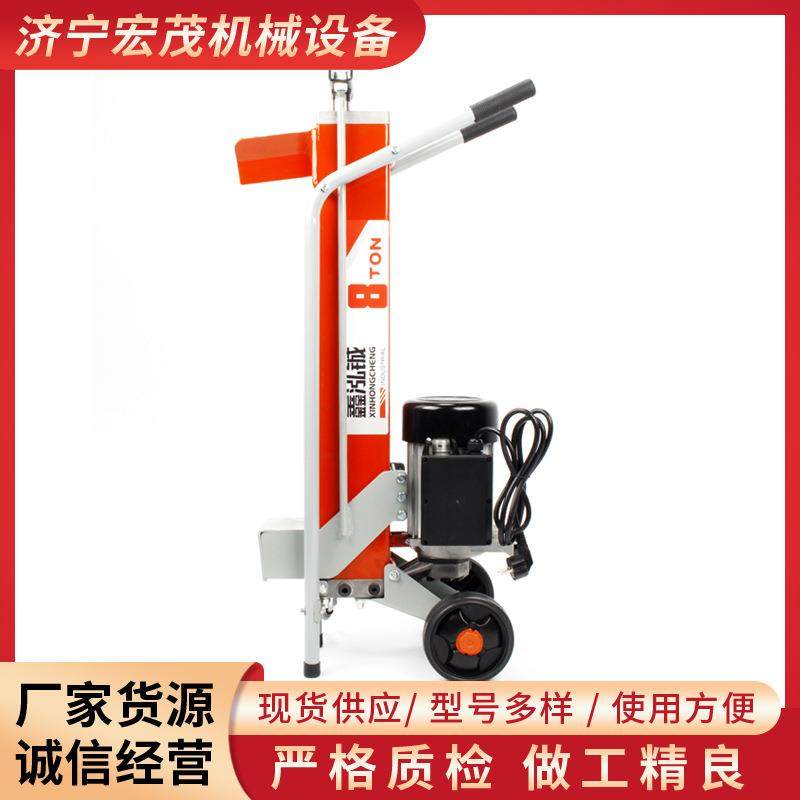 新款家用木墩劈柴机单手柄操作小型电动液压劈木机