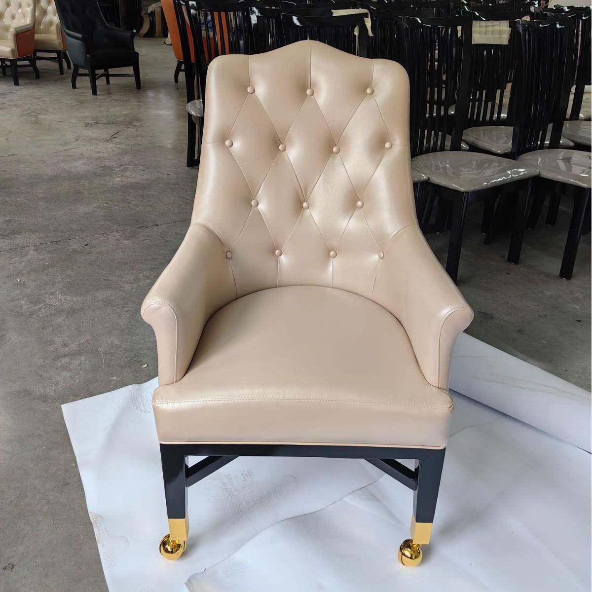 地毯轮椅博彩椅百家乐椅贵宾椅娱乐场椅子澳门柬埔寨赌场实木