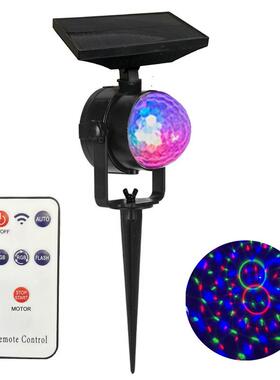 户外太阳能旋转色投灯户外太能草地阳灯CX03彩庭院灯太影阳能灯