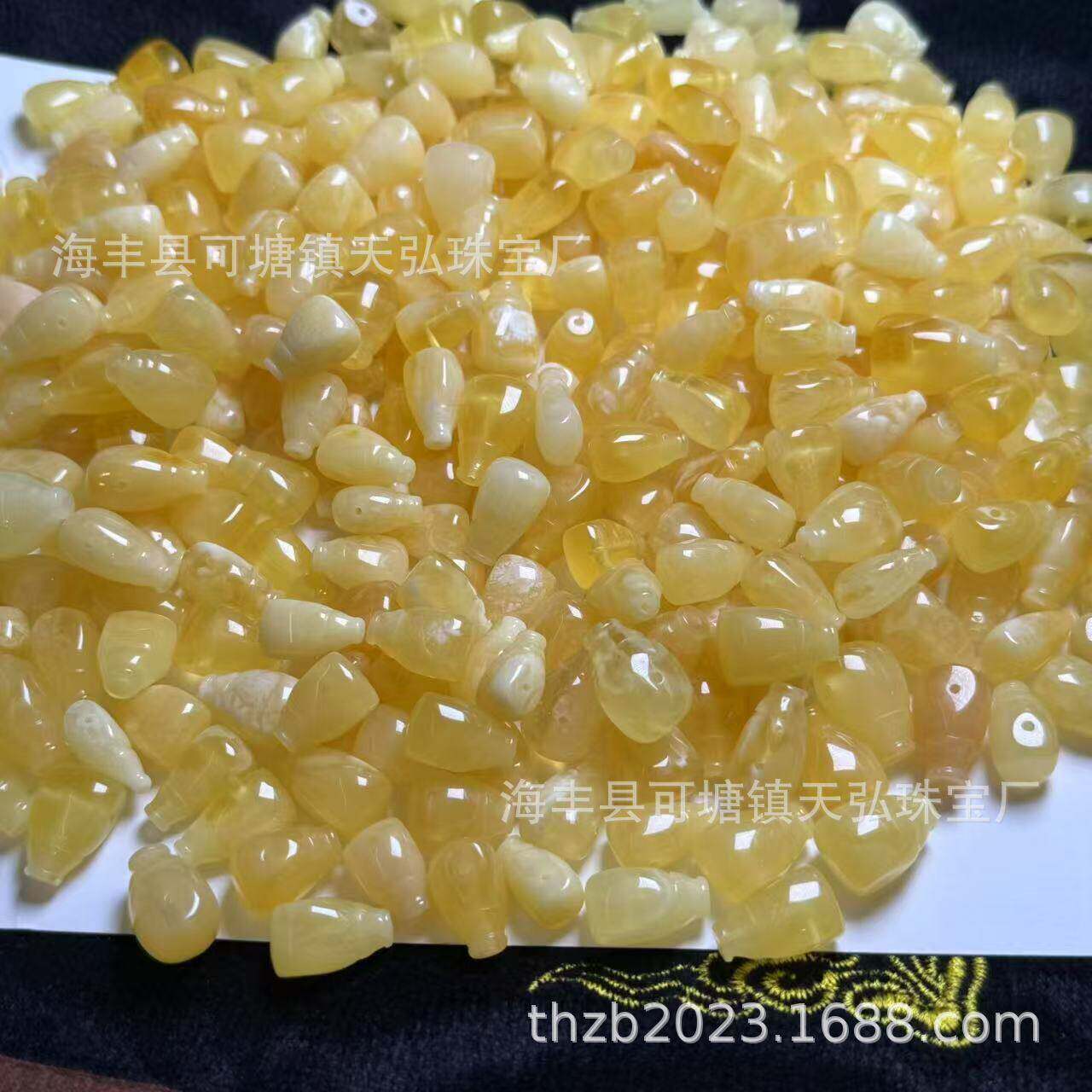天然原3255335矿蜜蜡三通精工料蜜三配饰直播间DIY俄蜡手通工百搭