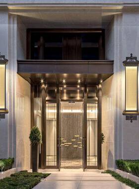 太阳能壁灯中墅式院灯庭户外防水简约花过道灯园家用农村27194别