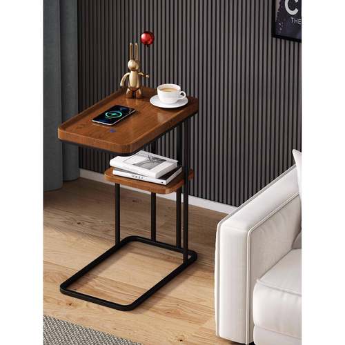 床头柜柜ECQ置物落地灯小边茶移动几客厅无线充电卧室网红架沙发