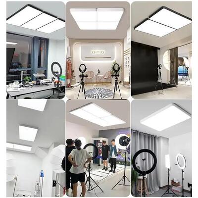 直播间用无影灯YNM吊灯影发店摄棚无专频美闪高亮智能三色调光吸