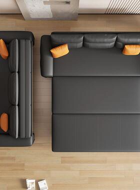 156156能人绒布沙发床可折叠多功客厅双卧沙发坐可储物小户型款