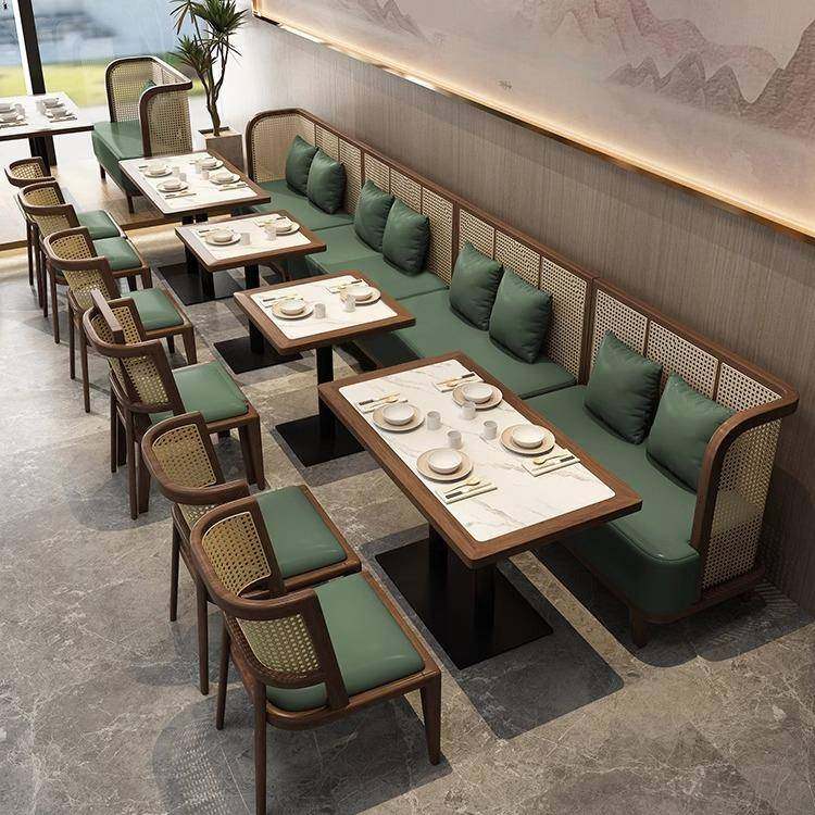 东南亚港式茶楼实藤靠墙木卡座编沙发主题西餐厅饭店485桌椅组商,商业/办公家具,卡座,淘宝优惠券,粉丝福利购,淘宝优惠卷