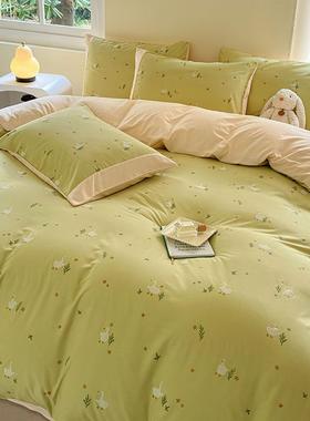 柔热母卖亲肤AB新款A类ZJJF-383婴版级超奶小棉6D立体印花四件套-