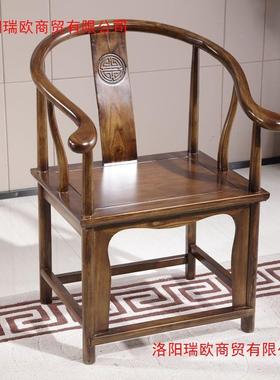 木圈椅KPX新中式围实椅喝家用饭茶楼酒店茶桌茶餐椅主人椅古风店