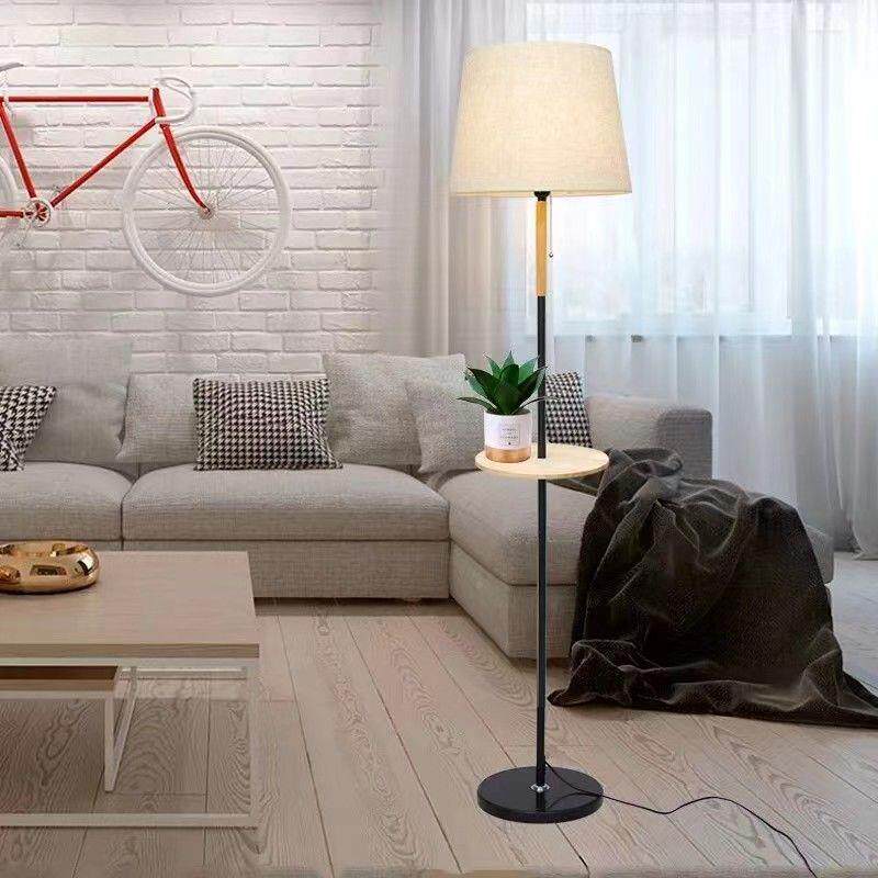 落地灯客厅卧室头过E道现代床创意温800馨装喂饰LD遥控奶落地台灯