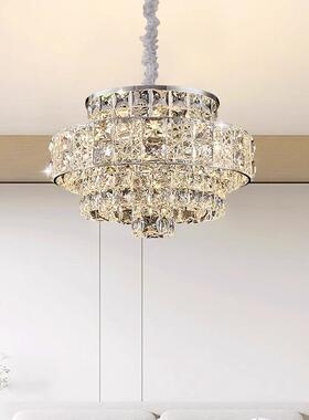 2025新款吊客902厅吊灯现代室轻奢吊K9灯水晶灯高档大气卧吊灯餐