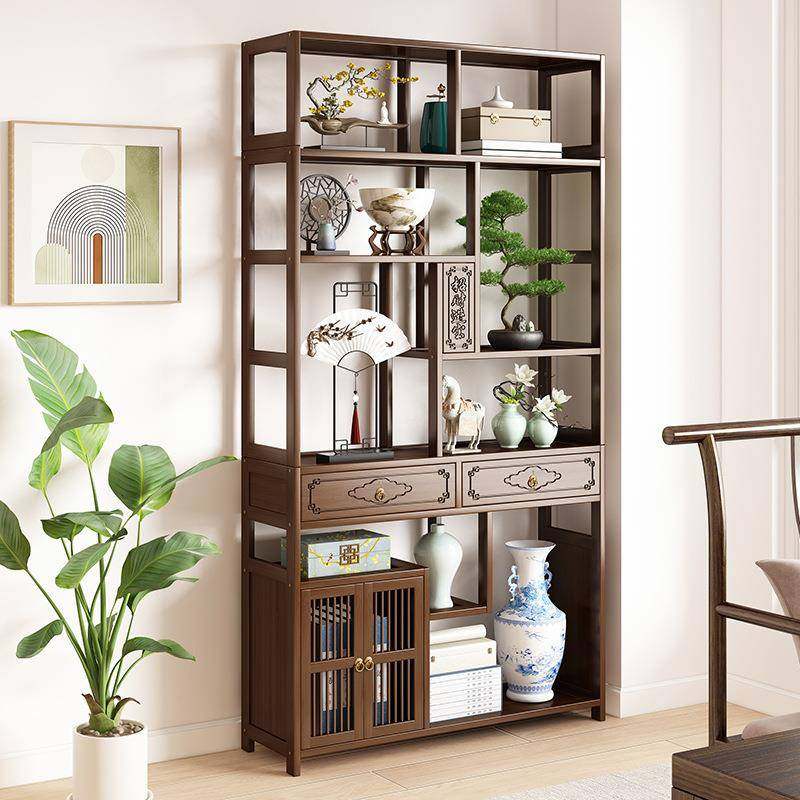 中式0813架博古茶具茶柜置物架子茶室新非实木宝阁展示柜古多董摆