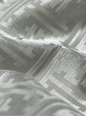 丝毛回纹23米1140姆门幅桑蚕丝真丝提花面料D秋冬布料辅料F6SBD10