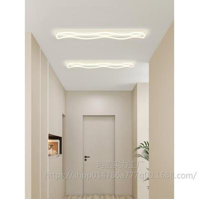 走户廊过626道灯现代约台衣帽间玄关入吸顶灯门简厅极简阳led长条