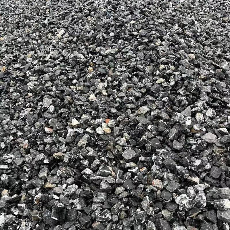 深庭灰色石黑色砾石3-5cm花园造景石院铺地面枯卵山水MKY青水磨鹅