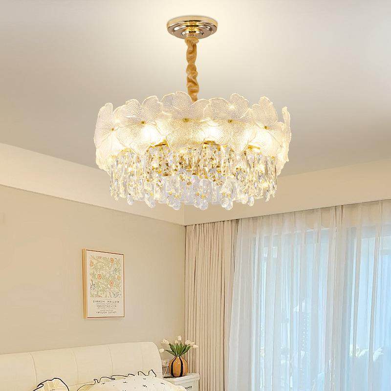 42法式古花朵水晶灯创意室透明花卉厅吊灯餐厅灯卧主灯展厅灯复客,家装灯饰光源,智能吊灯,淘宝优惠券,粉丝福利购,淘宝优惠卷