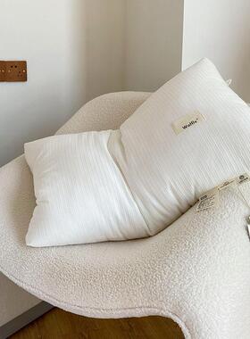 8新款大豆纤维枕芯丨助睡眠枕头全棉纯2555棉中高低4家用枕x74cm