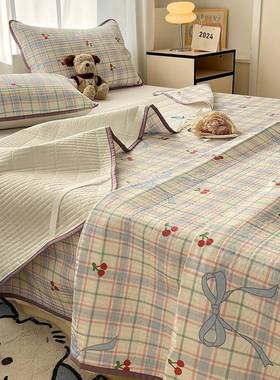 2SX20250225新款0纯棉夹棉盖件全棉榻床榻米衍缝床单不移位炕盖四