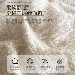 双层纱纯棉被套单件0全0床上四件棉1.5米被罩200x2130套双人被GWW