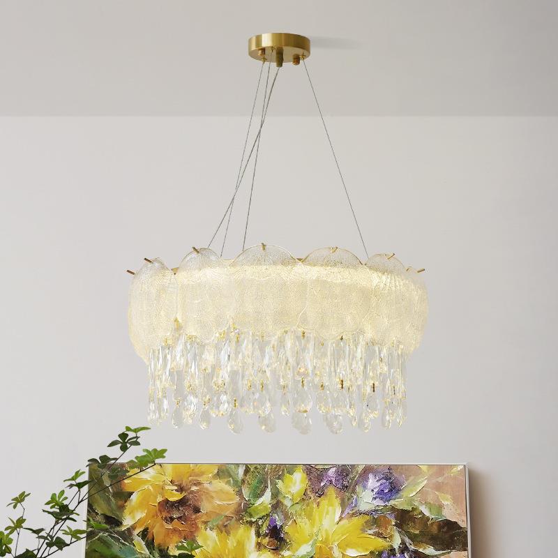 极法式水吊灯客厅灯84025年新款豪华高端简轻奢卧晶室餐厅2中山灯