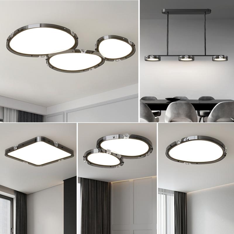 34线全光谱护眼客厅吊灯餐灯厅房间卧室LD现代简约轻奢E灯小吊