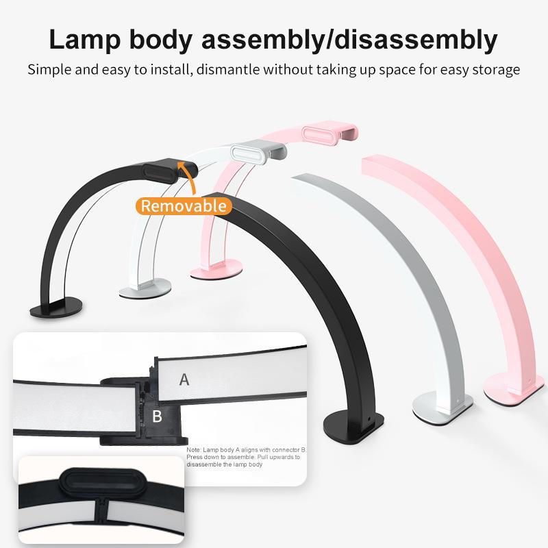 9寸可折叠E分体式美美甲工作照明台灯LD2灯桌面甲半月补DUH光灯