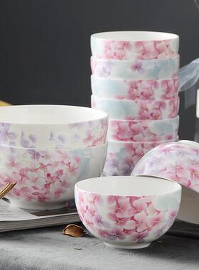 BK9K面陶瓷骨瓷用餐具8只米饭碗F7H5J7692只碗10碗套装家饭碗面碗