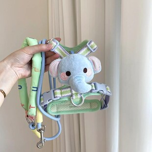 宠物牵引绳狗狗工字型胸背外出遛狗防脏神器装饰品猫咪防挣脱胸包