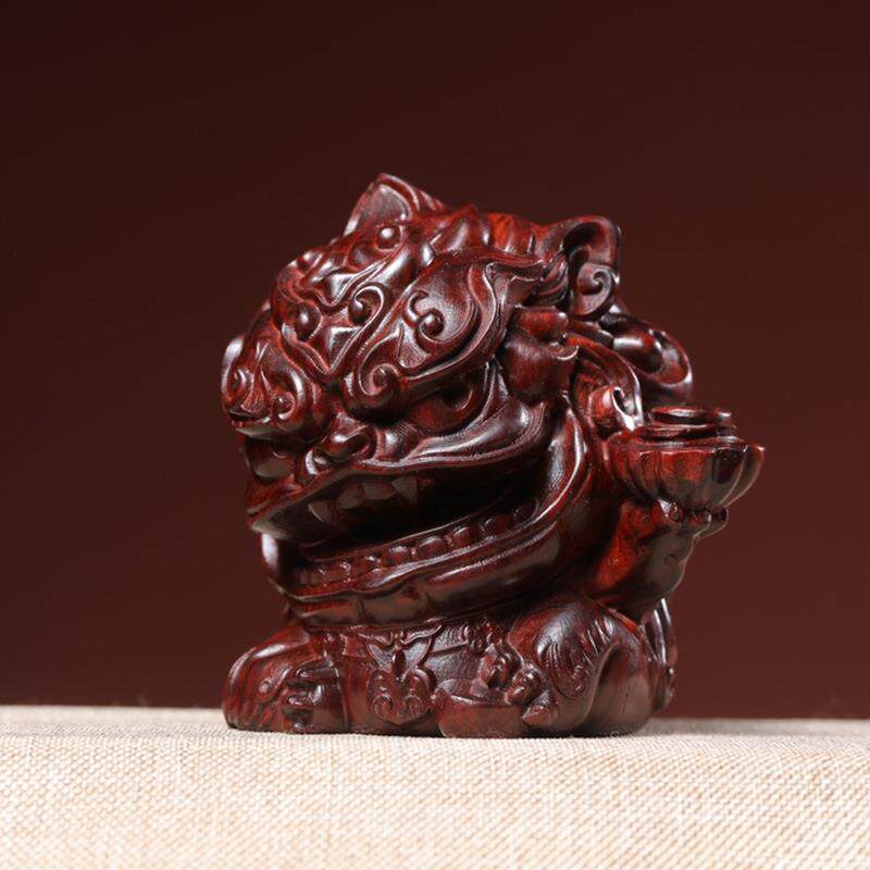 小叶紫檀丸子貔貅手把件家居办公室桌面装饰实心茶宠摆件客厅