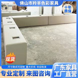 防撞等候椅可自由组合拼接软包候审椅带卡扣锁槽