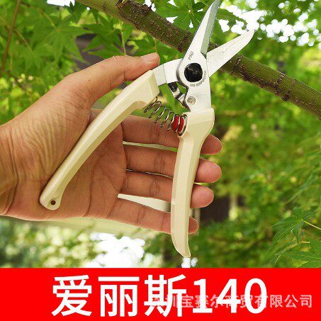 爱丽斯园艺花艺剪枝锋利修枝剪140L-DX进口摘果器省力剪整枝剪