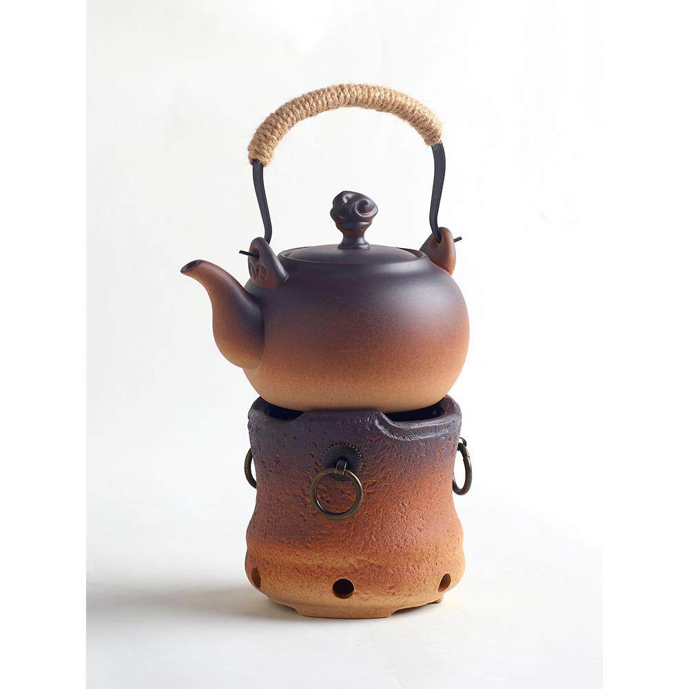 中式围炉煮茶火炉家用室内酒精炉煮茶器碳茶炉木炭煮茶壶陶壶陶炉