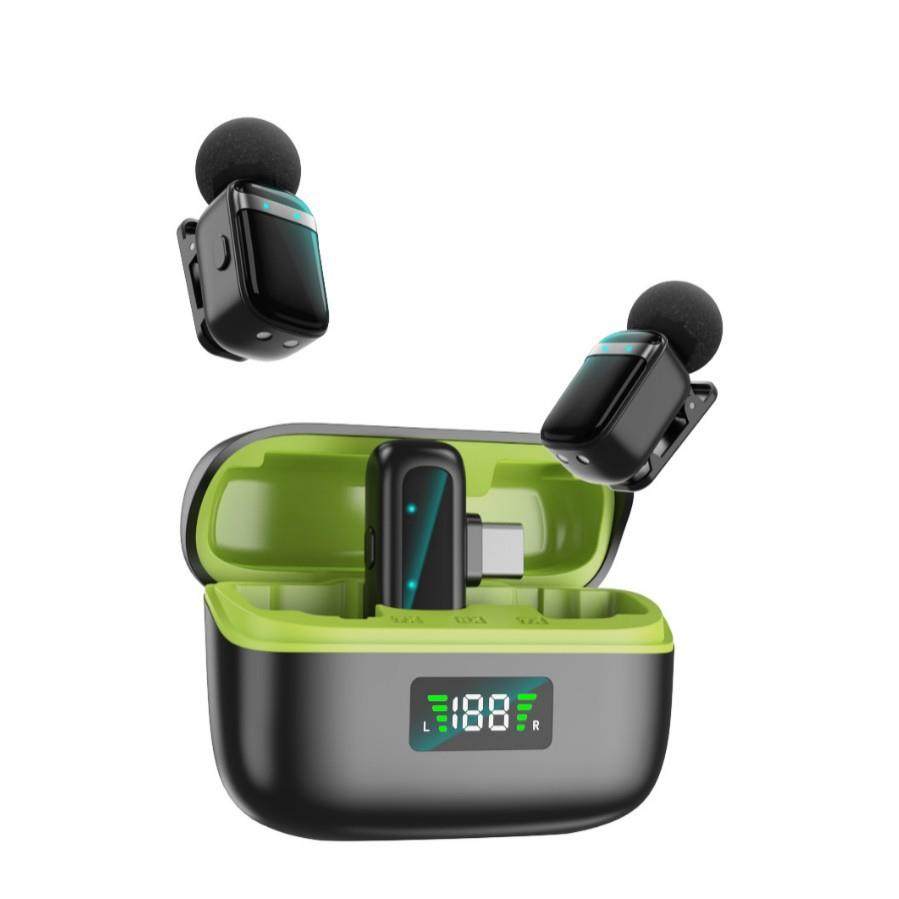 2024新款迷你指尖一拖二无线领夹麦克风直播收音话筒直播领夹麦