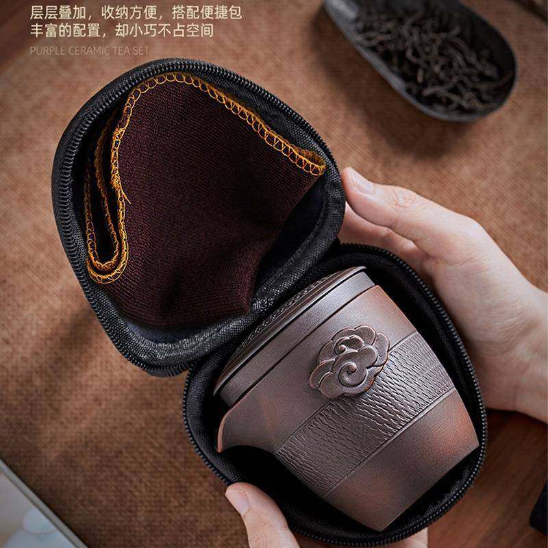 建水紫陶便携式茶具旅行套装高档单人快客杯户外出差泡茶神器刻字,纺织面料/辅料/配套,纺织机械配件,淘宝优惠券,粉丝福利购,淘宝优惠卷