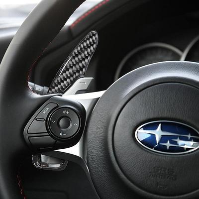 适用于丰田GT86斯巴鲁BRZ方向盘换挡拨片碳纤维内饰改装配件车贴