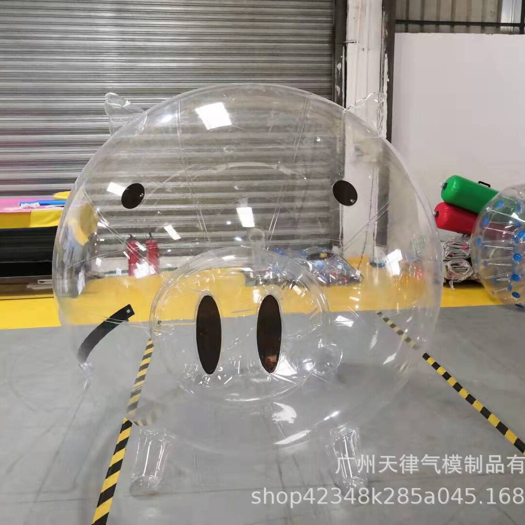 充气雪花球商场展览气模圣诞雪花球透明水晶球泡泡屋卡通人偶气模