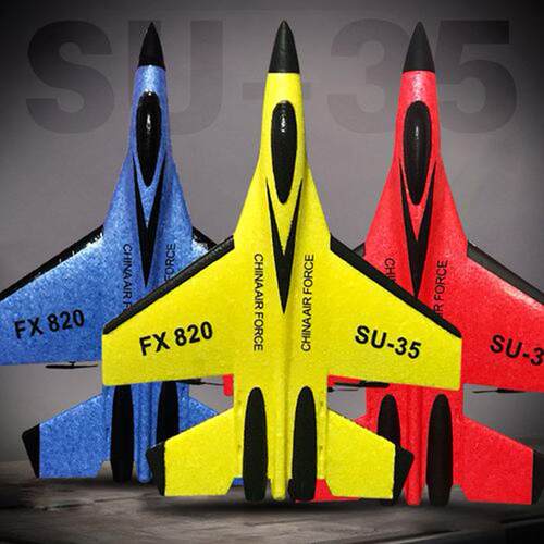 苏su35遥控飞机飞熊FX820遥控战斗机固定翼滑翔泡沫儿童航模飞机