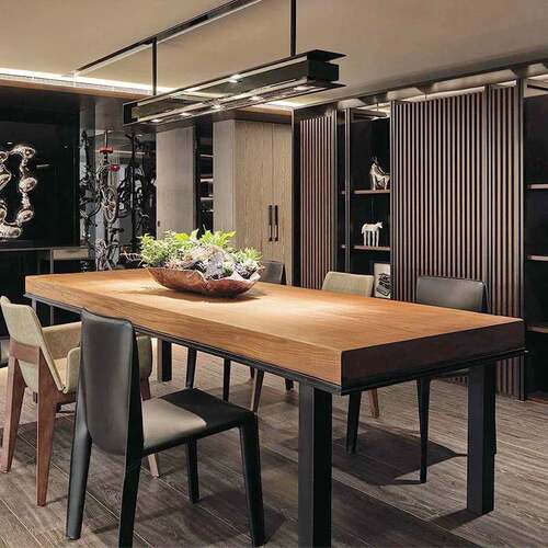 复古工业风美式loft实木办公桌会议桌长桌长方形现代简约铁艺餐桌