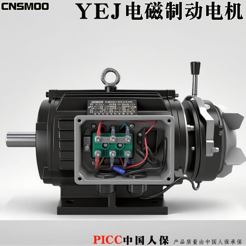 YEJ80M/90L/100/112M/132S/160L/180电磁制动电机三相380v机械