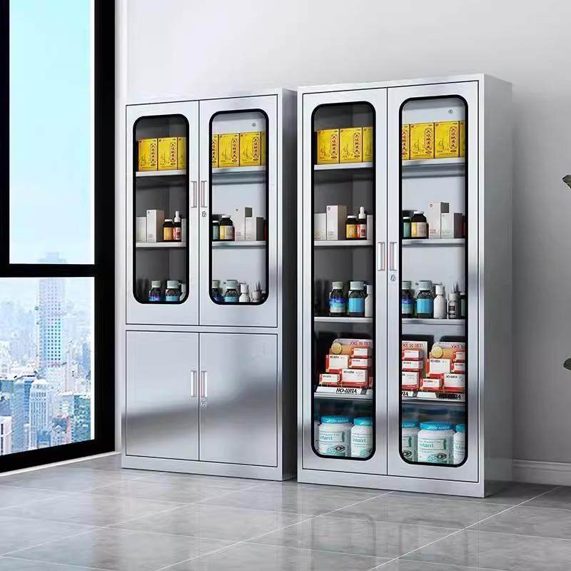 304不锈钢西药柜医用药品柜配药柜医院口腔诊所玻璃储物柜带抽屉,商业/办公家具,办公储物柜,淘宝优惠券,粉丝福利购,淘宝优惠卷