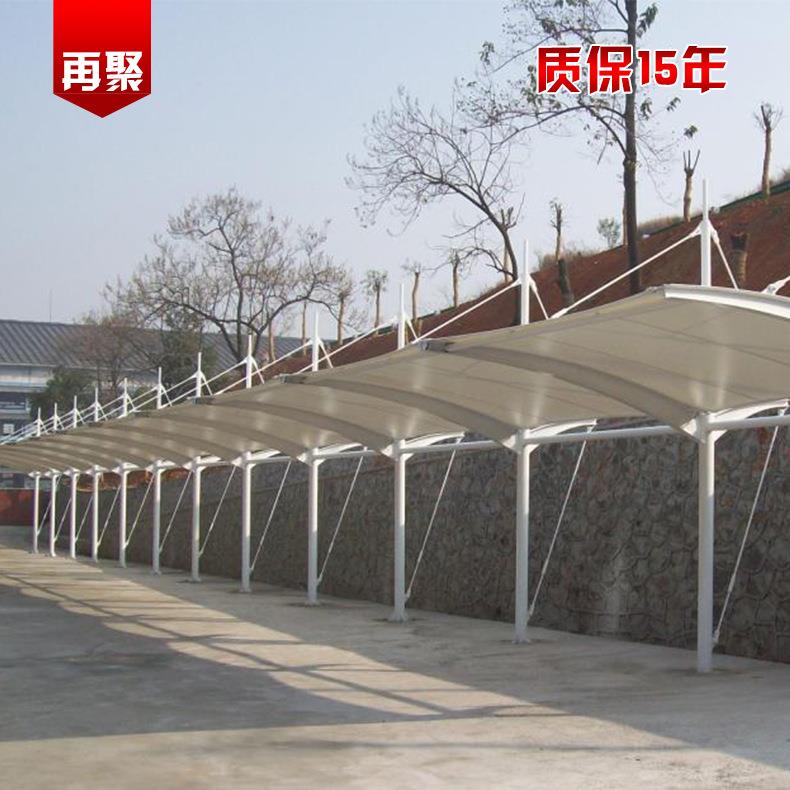 江津厂家充电桩雨棚膜结构巫山球场遮阳棚南川汽车停车棚防水