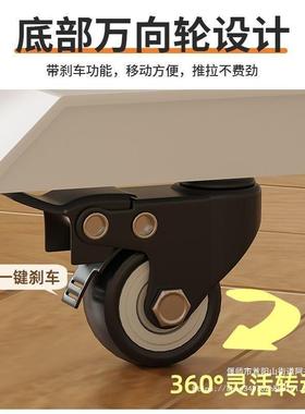 床边降桌可移动升DIF桌床上脑电桌懒人习办公桌靠墙长条书桌跨床