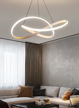 客厅灯HVZ现代网红卧室餐灯圆大202厅5年新款灯具轻奢简约气吊形