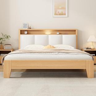 代新品 7025米出租房经济性软 现简家约实木1床轻奢双人床用.软包