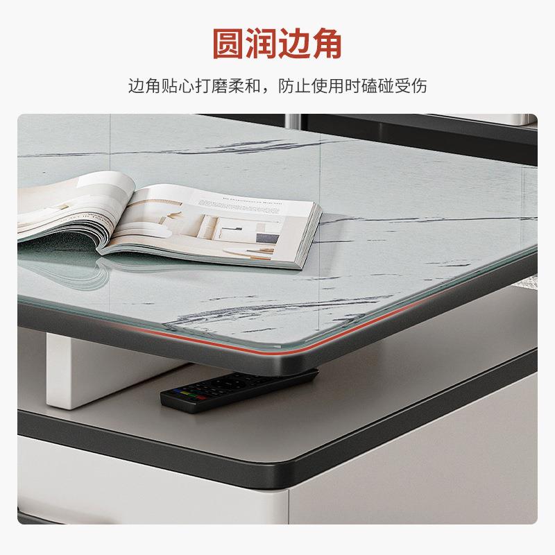 茶几璃客厅家用小户型轻奢202新款茶桌子茶台约现简代圆形EHW玻5